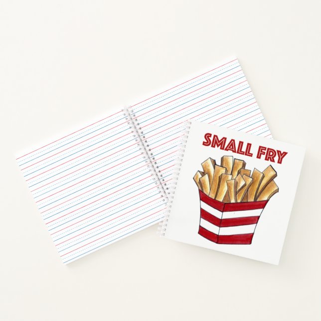 Small Fry Personalised Baby Birth French Fries Notebook (Inside)
