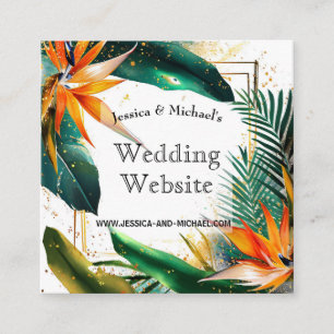 Small, funny Birds of Paradise Bliss Website card