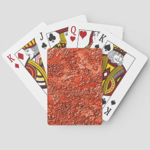 Small furrow texture on cardinal red to copper thr playing cards