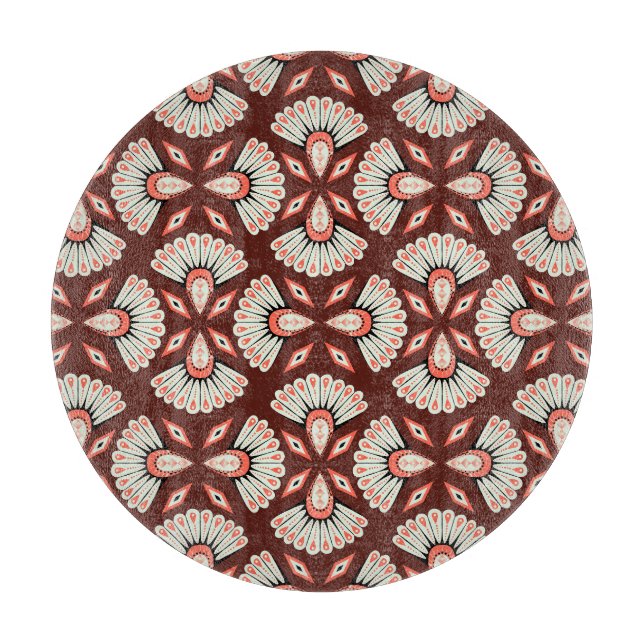 Small Geometric Motifs: Decoration Textile Pattern Cutting Board (Front)