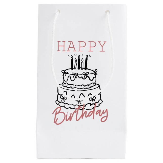Small Gift Bag - Minimalist Birthday (Front)