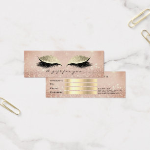 Small Gift Certificate Blush Glitter Lash Makeup