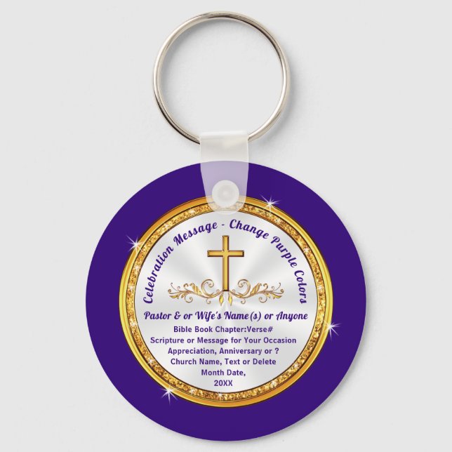 Small Gifts for Church Members or Church Welcome Key Ring (Front)