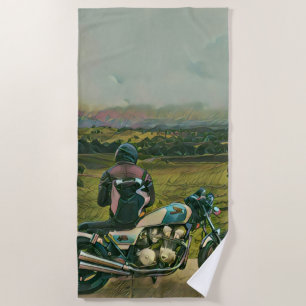 small gifts for motorcyclists beach towel