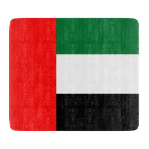 Small glass cutting board- flag of UAE Cutting Board