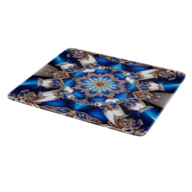 Small glass cutting board with Argentinian Colours (Corner)
