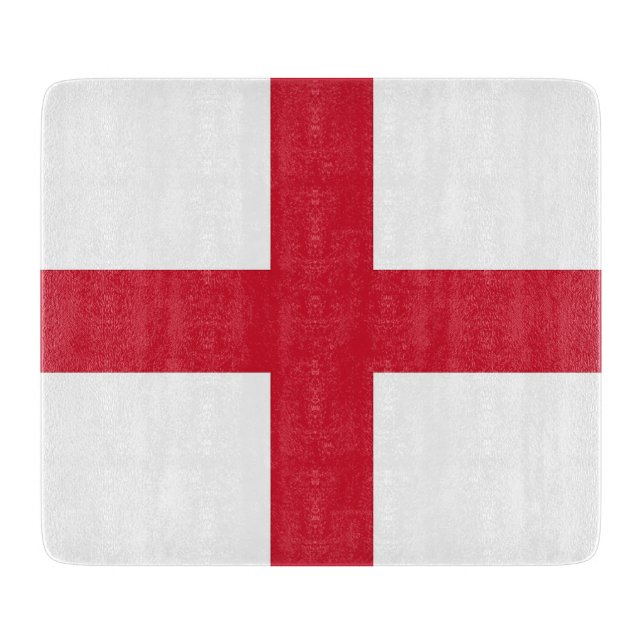 Small glass cutting board with England flag (Front)