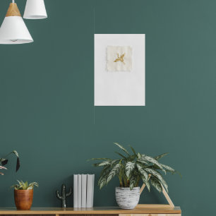 Small Gold Botanical Neutral Poster
