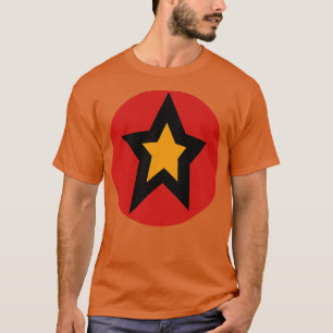 Small Gold Red Circle Graphic T-Shirt