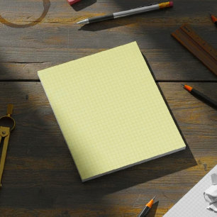 Small Graph Paper Note Pad Yellow (Grids, Squares)