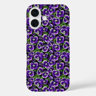 Small Graphic Purple Pansies Phone Case