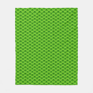 Small Green Fish Scale Pattern Fleece Blanket