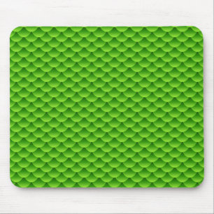 Small Green Fish Scale Pattern Mouse Mat