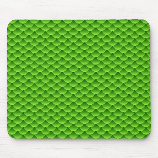 Small Green Fish Scale Pattern Mouse Mat (Front)