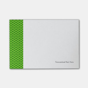 Small Green Fish Scale Pattern Post-it Notes