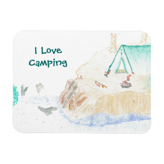 Small I Love Camping Magnet