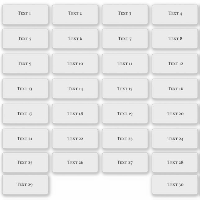 Small Individual Text Labels  (Front)