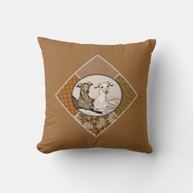 Small Italian greyhounds Cushion (Front)