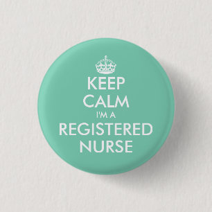 Small keep calm i'm a registered nurse buttons