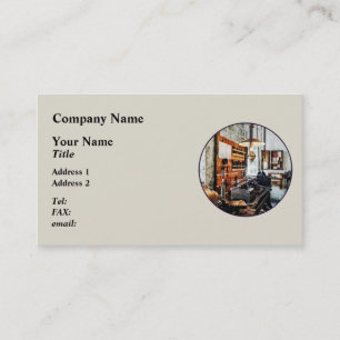 Small Lathe in Machine Shop Business Card