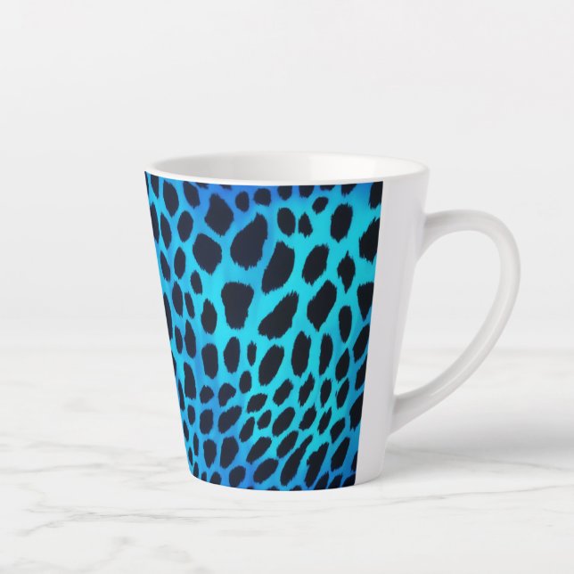 Small Latte Mug - 12 oz | Eclectic Animal Prints (Right)