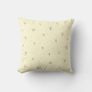 Small lila flowers cushion