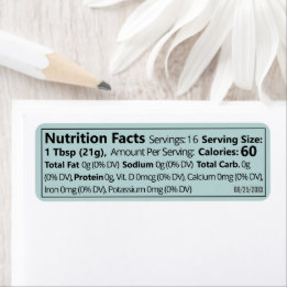 Small Linear Honey Nutrition Facts Blue