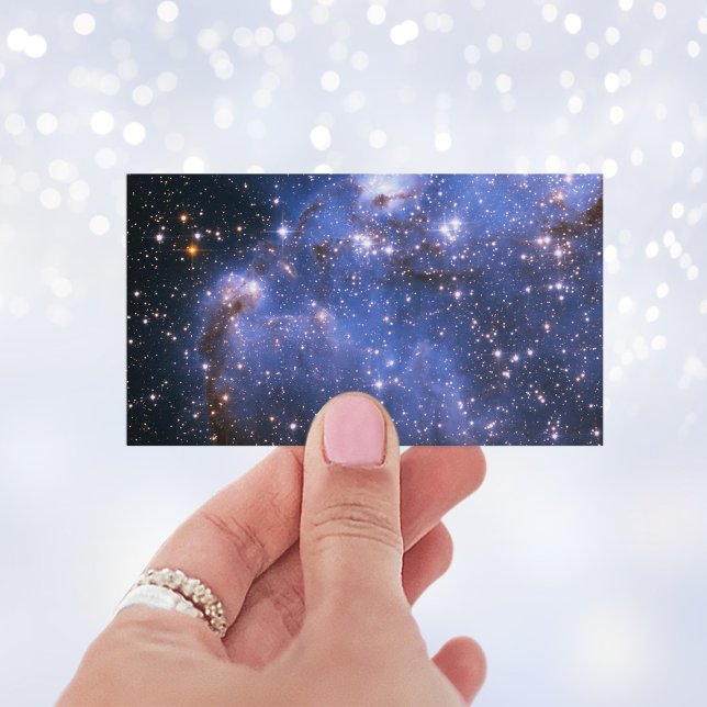 Small Magellanic Cloud Business Card (Create your own minimalist blue celestial photo business card.)