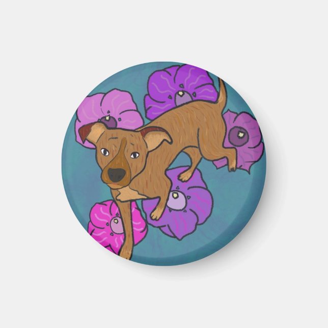 Small magnet with Big dog design (Front)