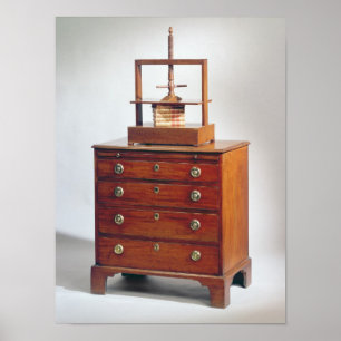 Small Mahogany chest of drawers by Sheraton Poster