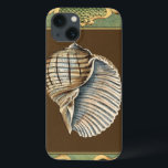 Small Mermaid's Shells iPhone 13 Case<br><div class="desc">Charikilia Zarris is a talented artist know for her ocean artwork. Her images are peaceful and calm relaxing you with every picture. Get this nautical piece of artwork with a Conch Shell being the centre of it all,  bordered with decorative and a beautiful floral pattern.</div>