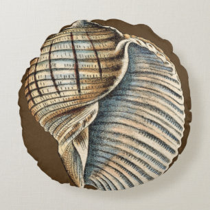 Small Mermaid's Shells Round Cushion