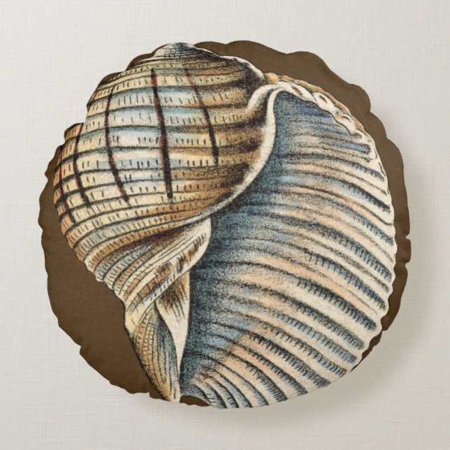 Small Mermaid's Shells Round Cushion (Front)