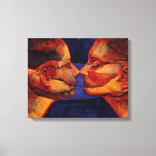 Small Mirror Twin with Figure Canvas Print