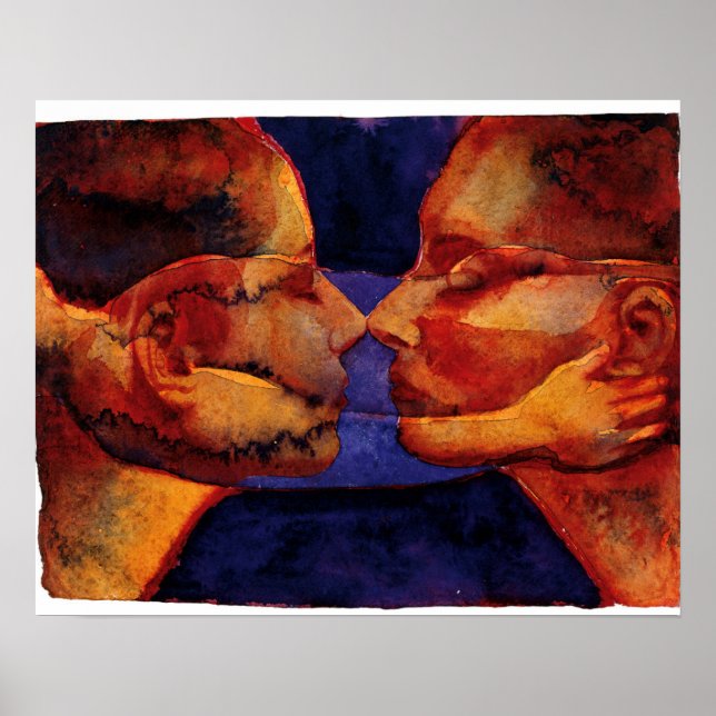 Small Mirror Twin with Figure Poster (Front)