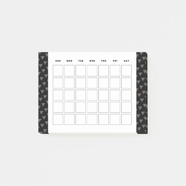 small monthly calender planner  post-it notes (Front)