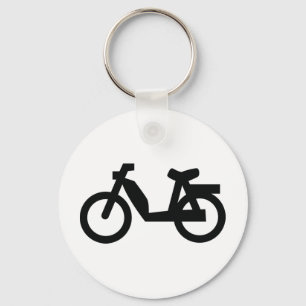 small moped icon key ring