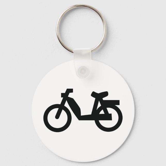 small moped icon key ring (Front)