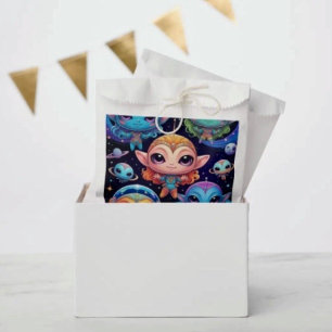 Small Multicoloured Aliens in Space Favour Bags