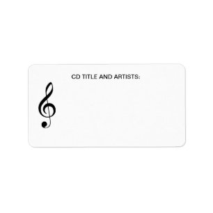 small Musical Note CD Music Label