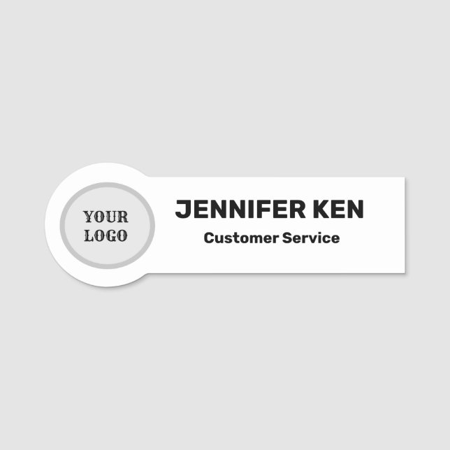 Small Name Badge Magnet Busine Logo Employee Staff (Front)