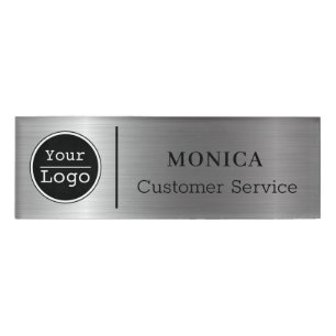 Small Name Badge Magnet Custom Logo Employee Staff