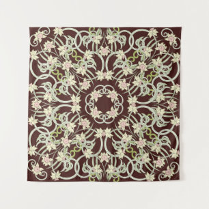 Small narcissus, art nouveau square. tapestry