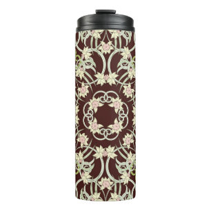 Small narcissus, art nouveau square. thermal tumbler