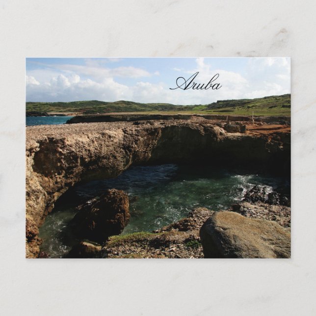 Small natural bridge in Aruba Postcard (Front)