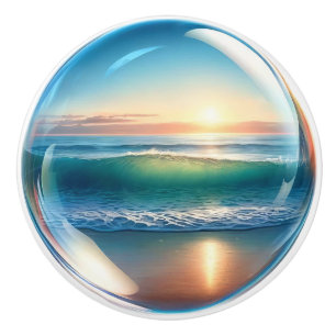 Small Nautical - Ocean Ceramic Drawer Knobs