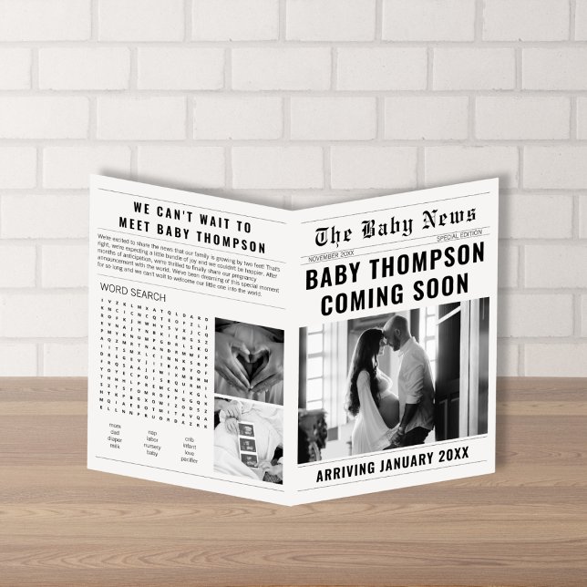 Small Newspaper Style Pregnancy Announcement (Small Newspaper Style Pregnancy Announcement)