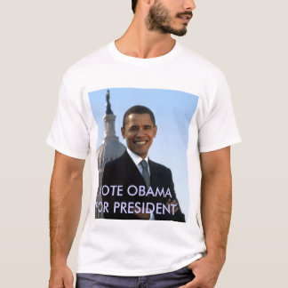 small_obama_image, VOTE OBAMA FOR PRESIDENT T-Shirt