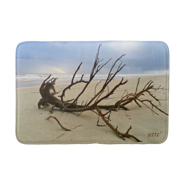 Small or Medium Beach Driftwood Bathmat (Front)