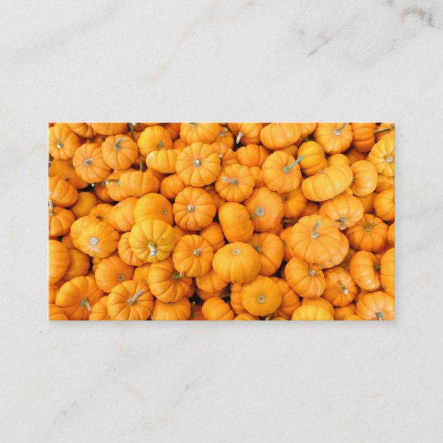 Small Orange Fall Harvest Pumpkins Business Card (Front)